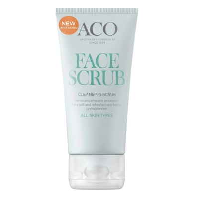 Aco Face Cleansing Scrub on tehokas ja hellävarainen kuorintavoide kasvoille.