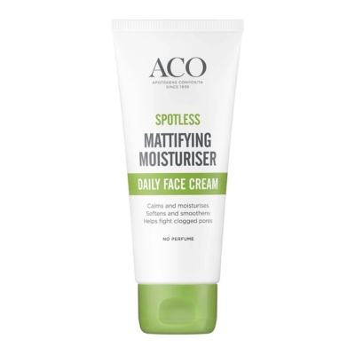Aco Spotless Daily Face Cream pehmentää ja rauhoittaa ihoa.