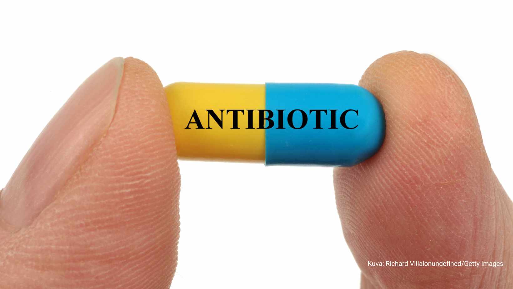 Bakteeri-infektioiden hoito antibiooteilla.