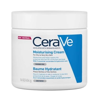 CeraVe Moisturising Cream on erittäin kuivan ja kuivan ihon kosteuttava voide.