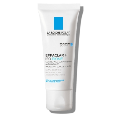 LRP EFFACLAR H ISO-BIOME -kasvovoide kosteuttaa ja rauhoittaa akneen taipuvaista herkkää ihoa.