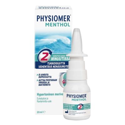 Physiomer Menthol 20 ml on tukkoisuutta vähentävä nenäsuihke.