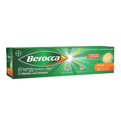 Berocca Energy Orange 15 poretablettia auttaa pysymään vireessä.