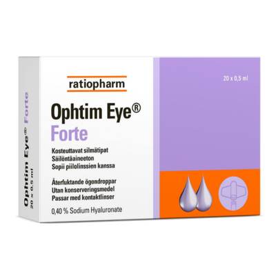 Ophtim Eye Forte kerta-annospipeteissä.