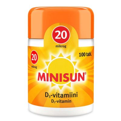 MiniSun D-vitamiini 20 mcg 100 tabl.