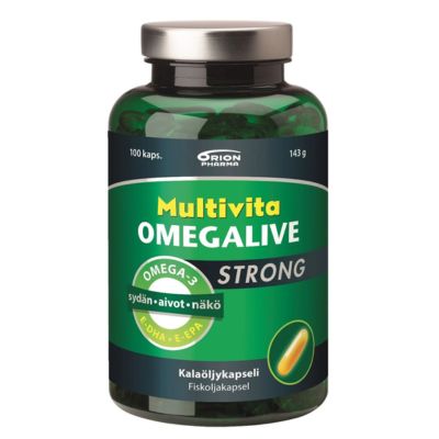 Multivita Omegalive Strong 100 kaps. sydämelle.