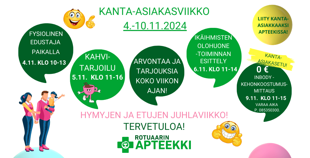 Kanta-asiakasviikko apteekillamme marraskuussa.