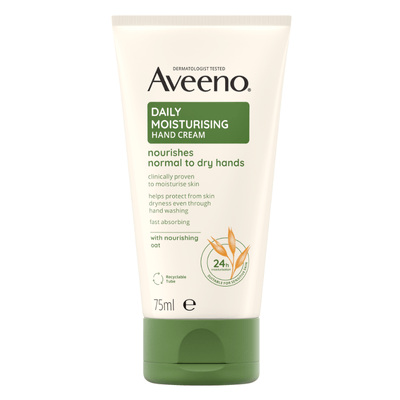 Aveeno Hand cream rauhoittaa ja kosteuttaa pitkäkestoisesti.