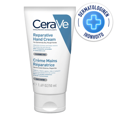 Cerave Reparative hand cream on hoitovoide karheille ja kuiville käsille.