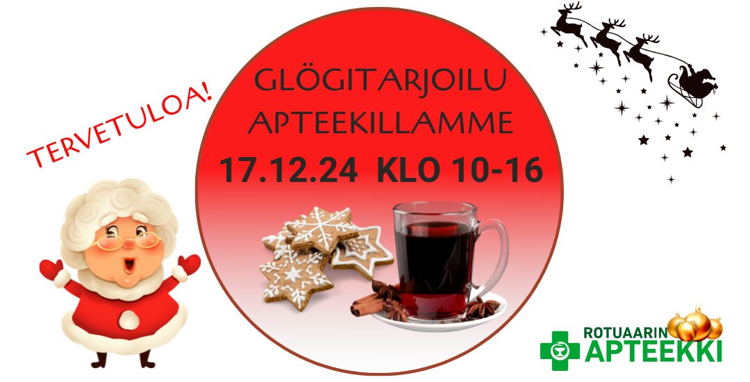 Glögitarjoilu apteekillamme Oulun keskustassa 17.12.24.