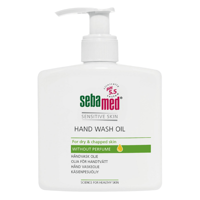 Sebamed Hand Wash Oil kuiville, karheille ja herkille käsille.