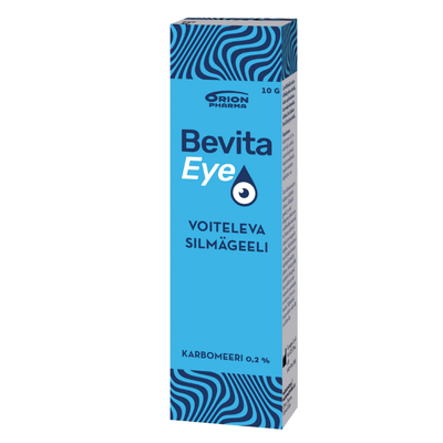 Bevita Eye geeli voitelee kuivia silmiä tehokkaasti.