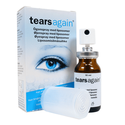 Tearsagain silmäsuihke ärtyneiden silmien rauhoittaja.