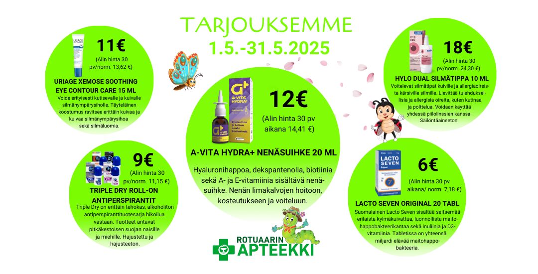 Tarjouksemme toukokuussa 2025.