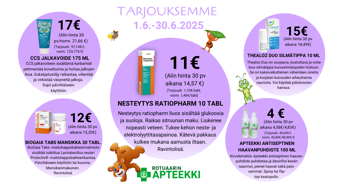 Tarjouksemme kesäkuussa 2025, tuleppa hakemaan tarpeelliset tuotteet!
