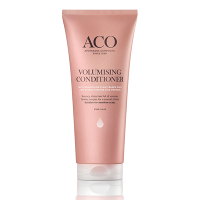 ACO Hair Volumising Conditioner 200 ml volyymiä ja tuuheutta tuova hoitoaine herkällekin päänahalle.