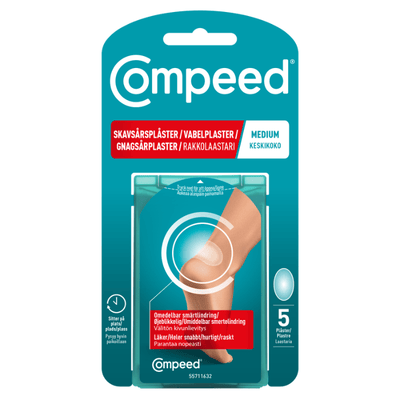 Compeed Rakkolaastari Medium 5 kpl hoitaa rakkoja hellästi.