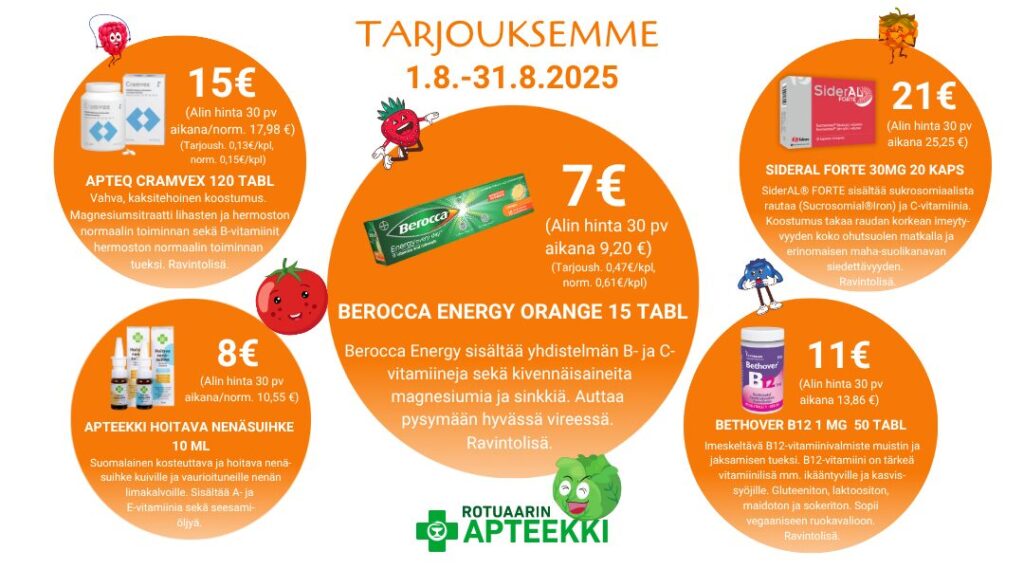 Tarjouksemme elokuussa 2025, oleppa hyvä.