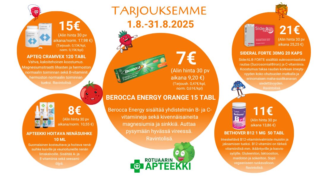 Tarjouksemme elokuussa 2025, oleppa hyvä.