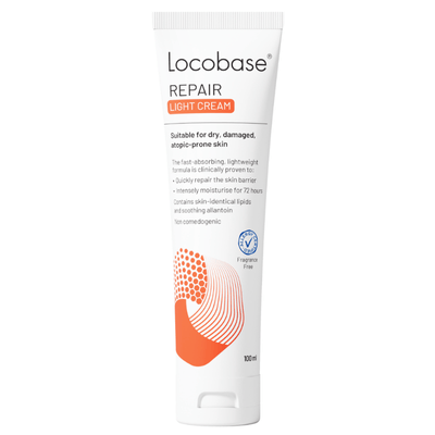 Locobase Repair Light Cream kuivan ja vaurioituneen ihon hoitoon.