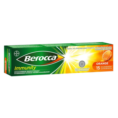 Berocca Immunity poretabletti vahvistaa ja ylläpitää vastustuskykyä.