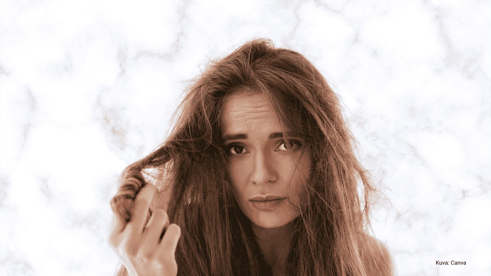 Talvihiukset kuntoon Rotuaarin apteekin tuotteilla.