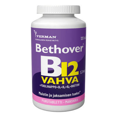 Bethover Vahva B12 jaksamisen ja muistin tueksi.
