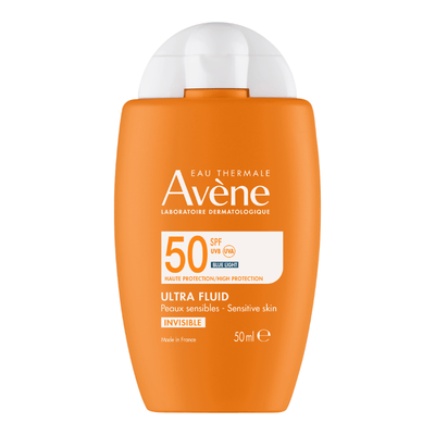 Avene Sun Ultra Fluid Invisible 50 ml korkean suojan antava aurinkovoide.