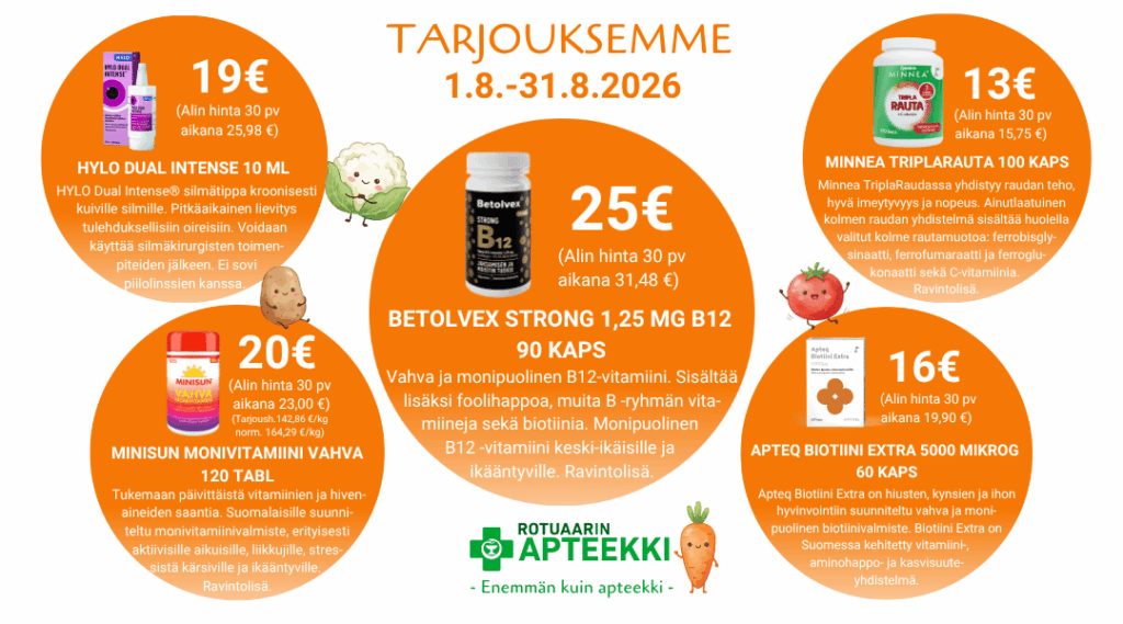 Tarjouksemme elokuussa auttaa syksyyn valmistautumisessa.