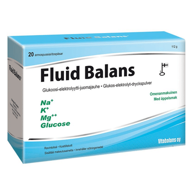Fluid Balans elimistön nestetasapainon palauttamiseen ja ylläpitoon.