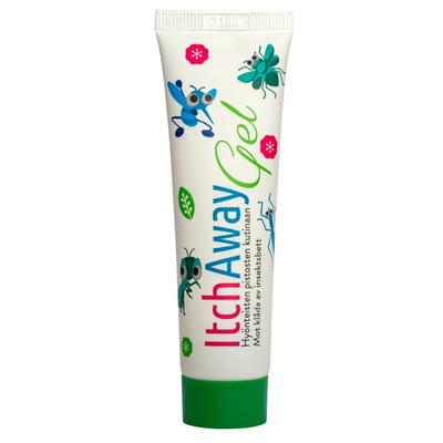 ItchAway Gel 30 ml hyönteisten pistojen aiheuttaman kutinan hoitoon.