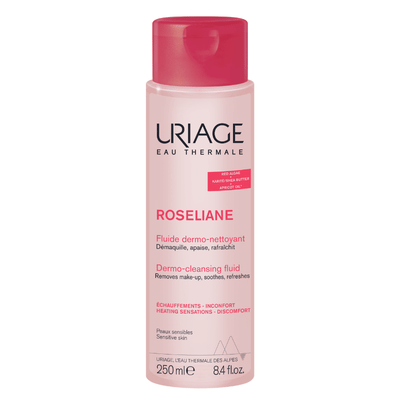 Uriage Roseliane Dermo-Cleansing Fluid 250 ml herkän ja punoittavan ihon puhdistusemulsio.